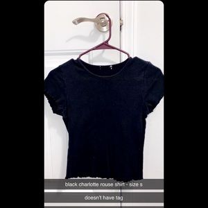 Black Charlotte Rouse Crop Top